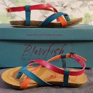 NIB Girls Blowfish Granola-K Multi-color Sandals